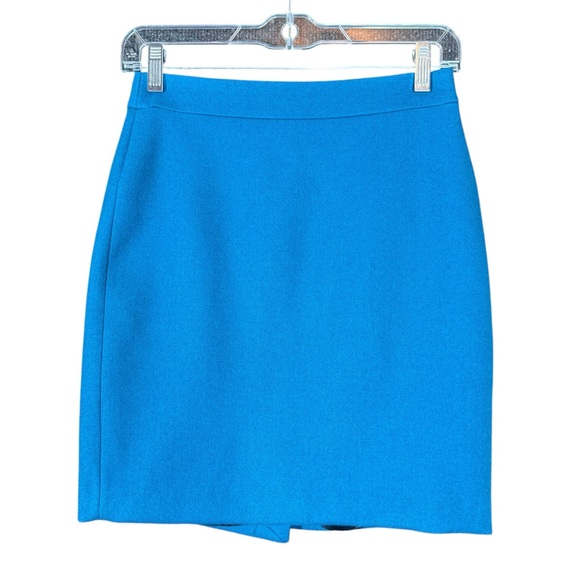 J. Crew Dresses & Skirts - New J. Crew Blue Double Serge Wool Lined Back Zip No. 2 Pencil Skirt Size 0